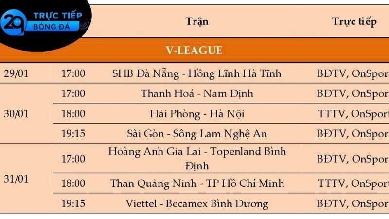 Những lợi ích khi theo dõi sát sao lịch trực tiếp